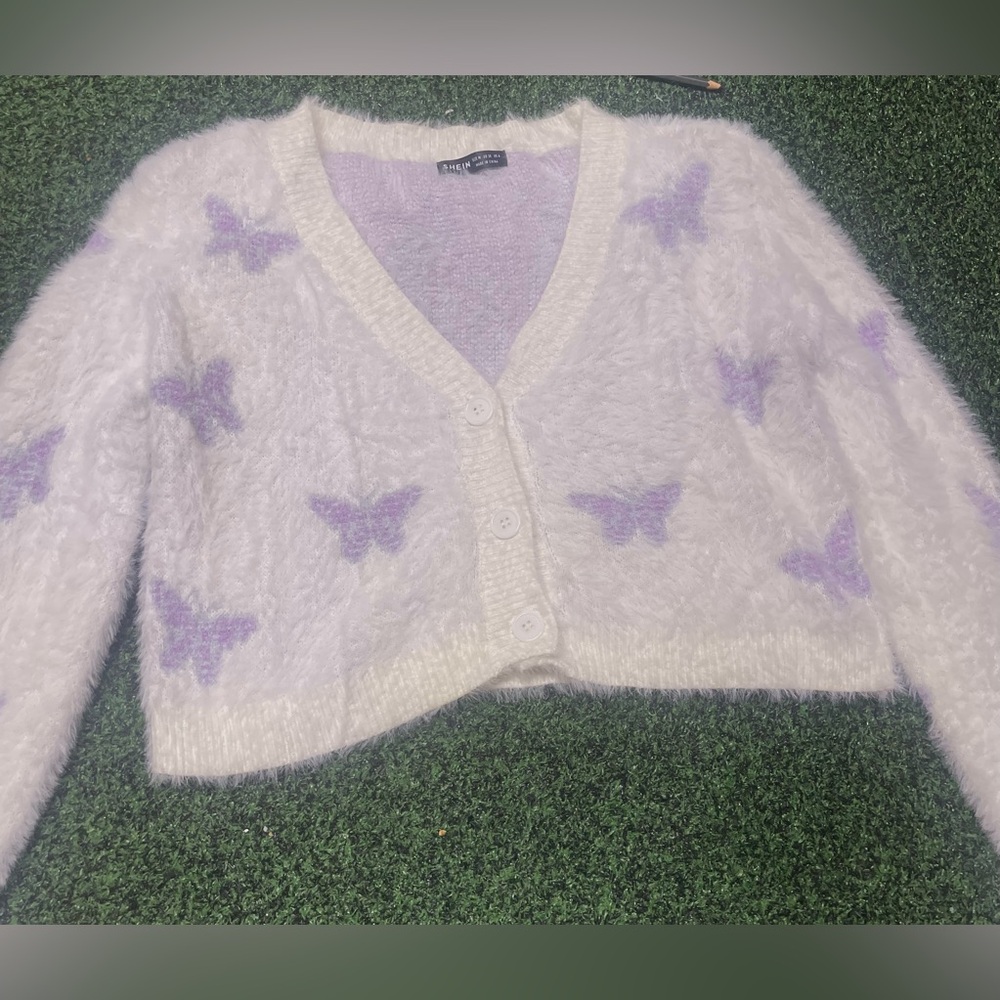 butterfly sweater medium girls
